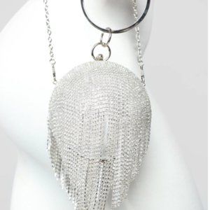 Ball Of A Time Evening Clutch - Silver